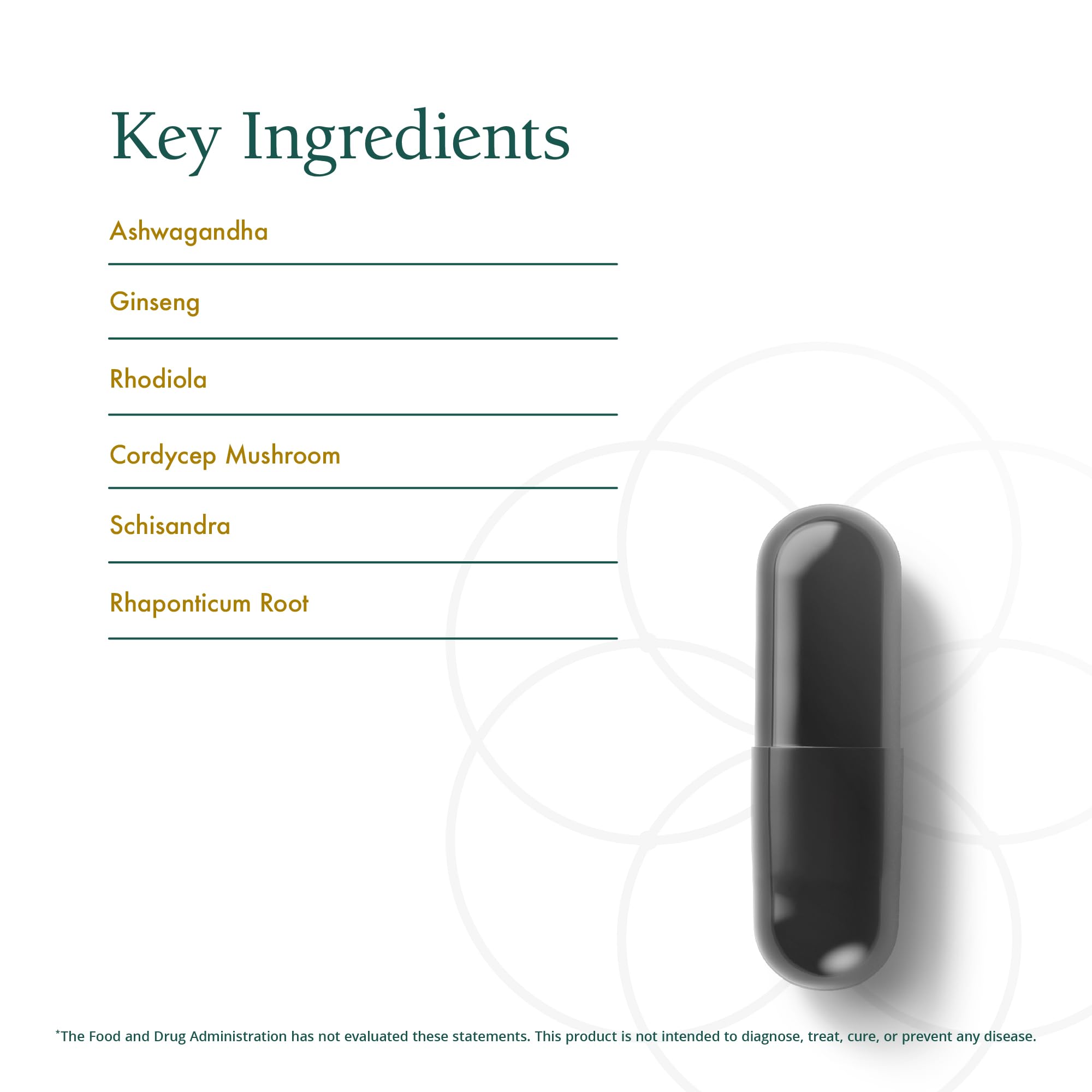Natura Health Products Power Adapt label closeup featuring allergen-free attributes and quality standards.