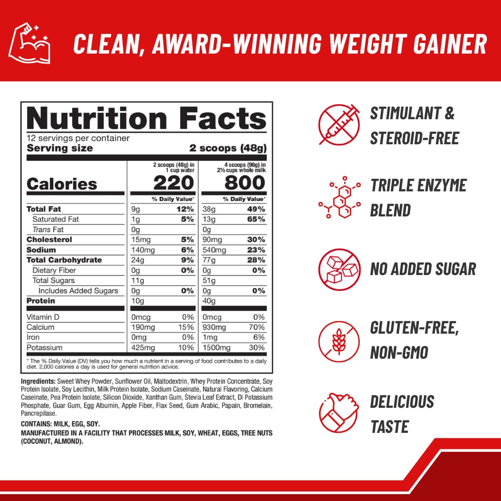 Naturade Weight Gain Vanilla bottle shows convenient, calorie-dense mix for workouts.