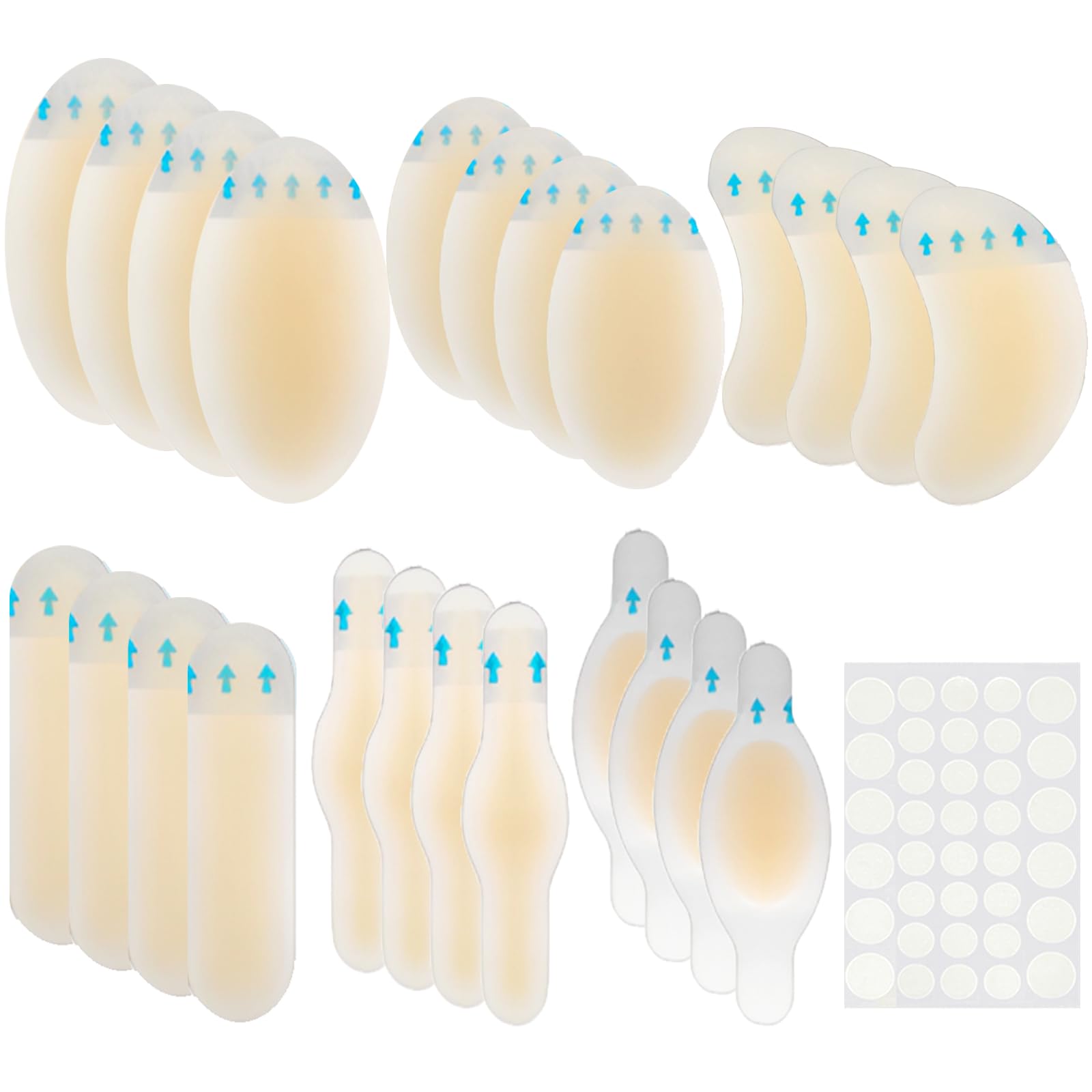 Naturahand foot patches six shapes offer versatile foot protection.