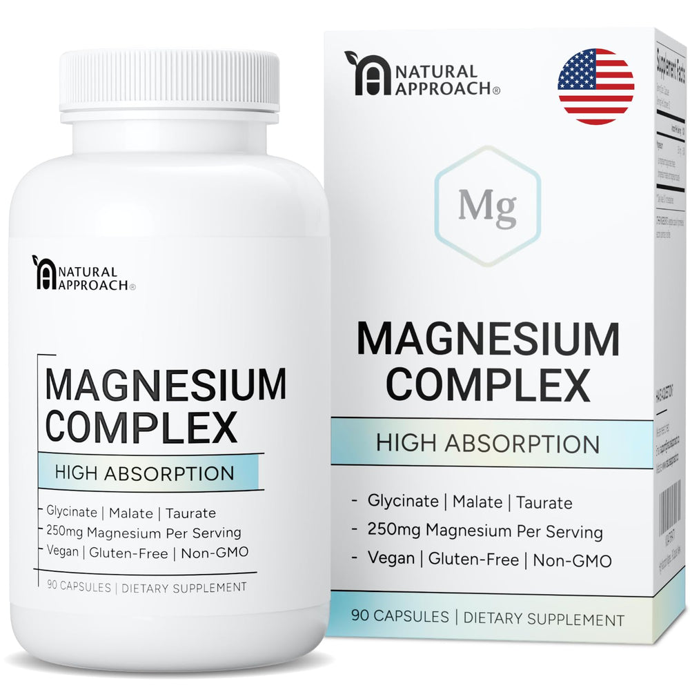 Natural Approach high-absorption magnesium bottle front for sleep support