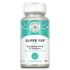 Natural Balance Super Pep bottle front view, a convenient daytime energy boost for busy days