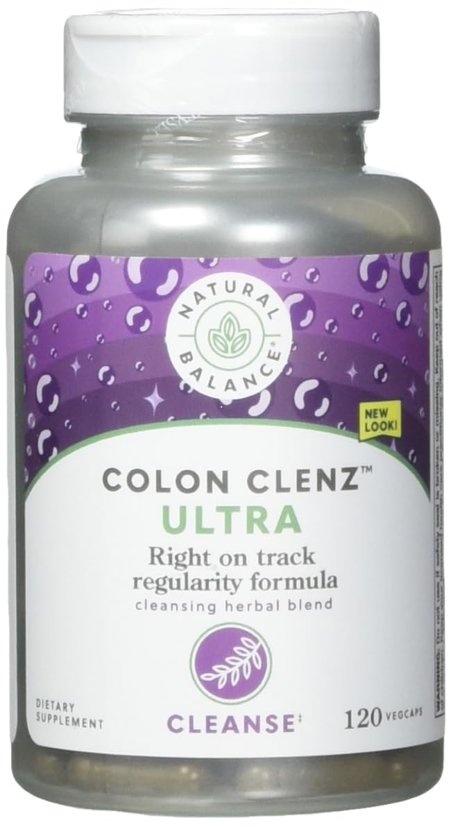 Natural Balance Ultra Colon Clenz bottle front view for overnight support and routine.