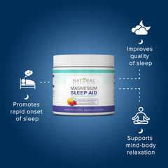 Raspberry lemon flavor packaging appealing for evening sleep rituals