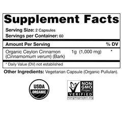 Natural Choice Botanicals bottle closeup highlights vegan, gluten-free capsules