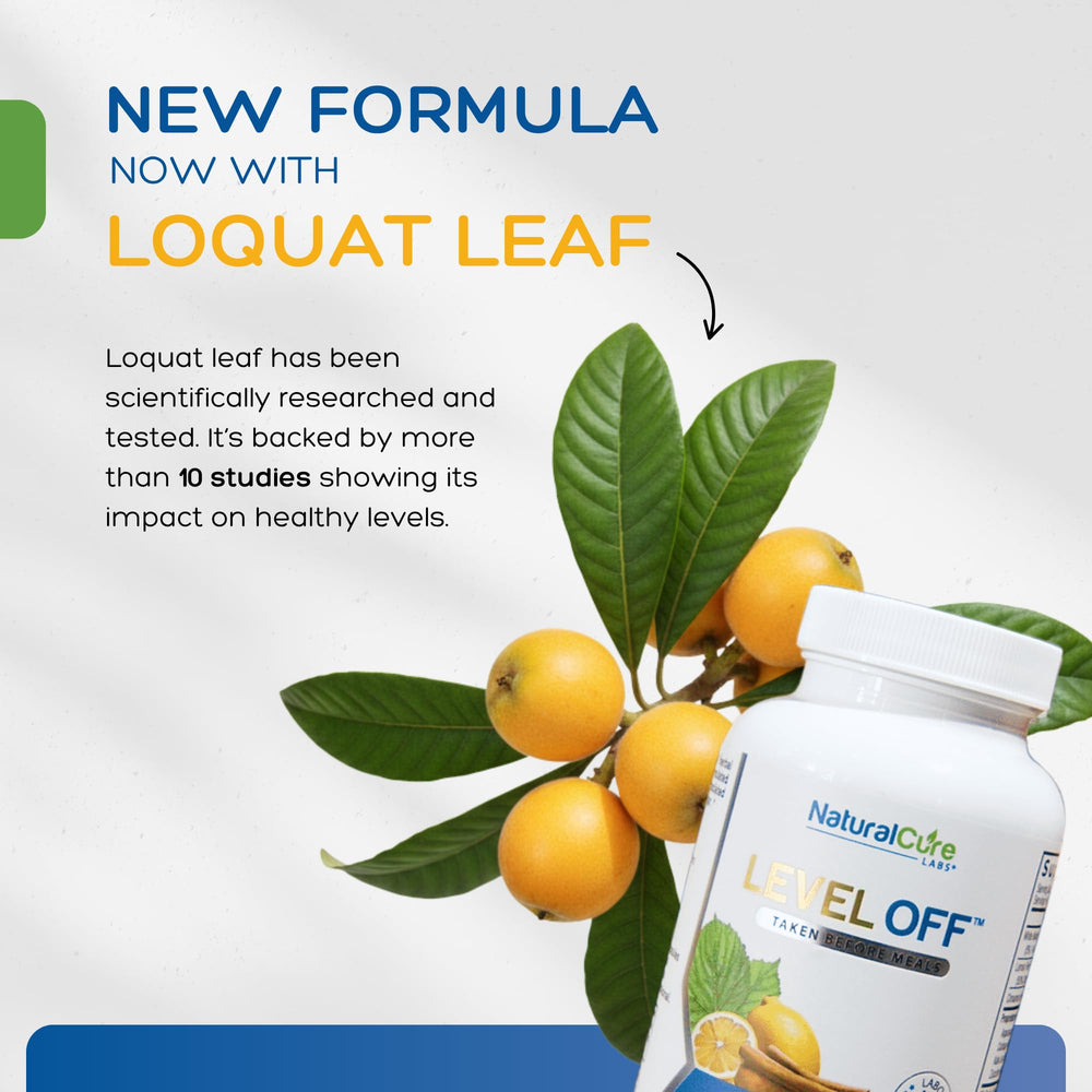 Level Off label detail highlights Loquat leaf upgrade and clean ingredients