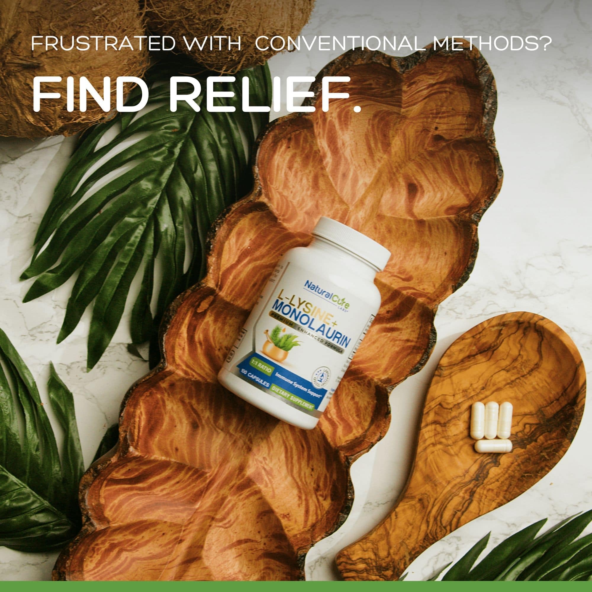 Natural Cure Labs vegan and gluten-free label supports allergy-conscious choices.