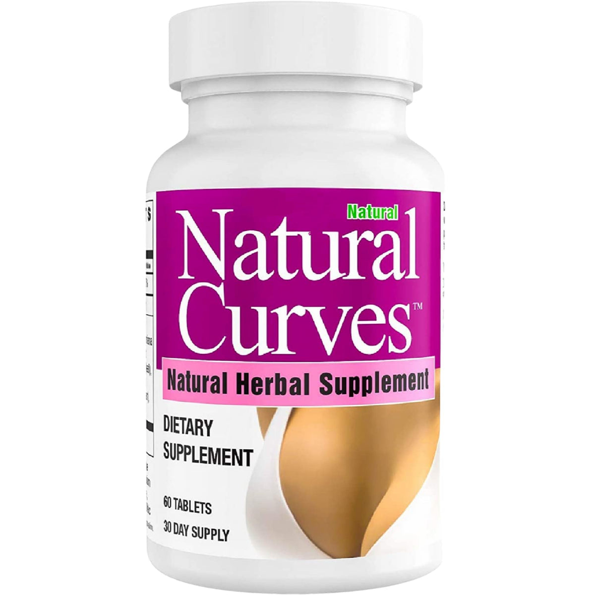 Natural Curves bust enhancer bottle front view illustrating daily wellness support for feminine contours