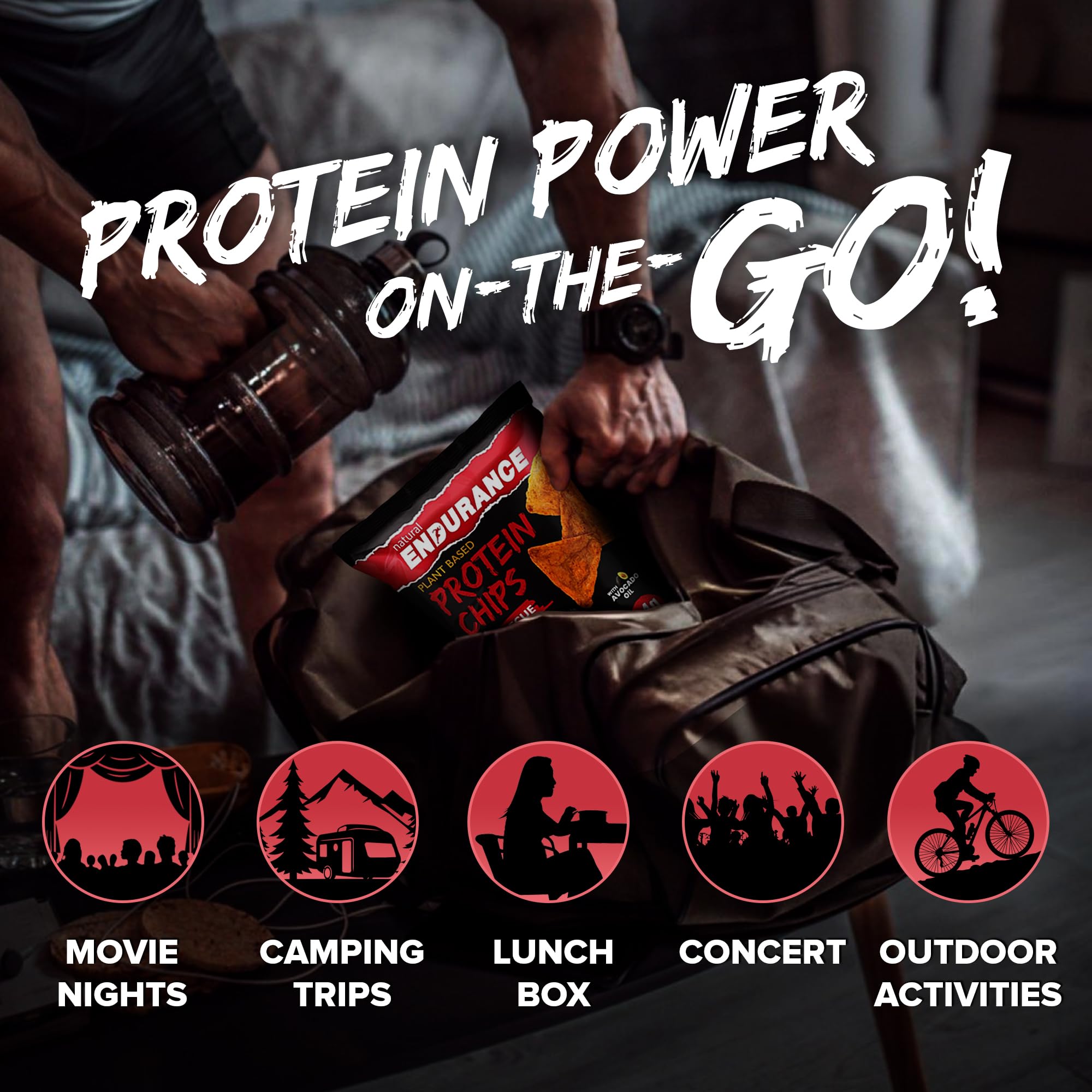 Natural Endurance Barbecue Chips avocado oil note for enhanced flavor.