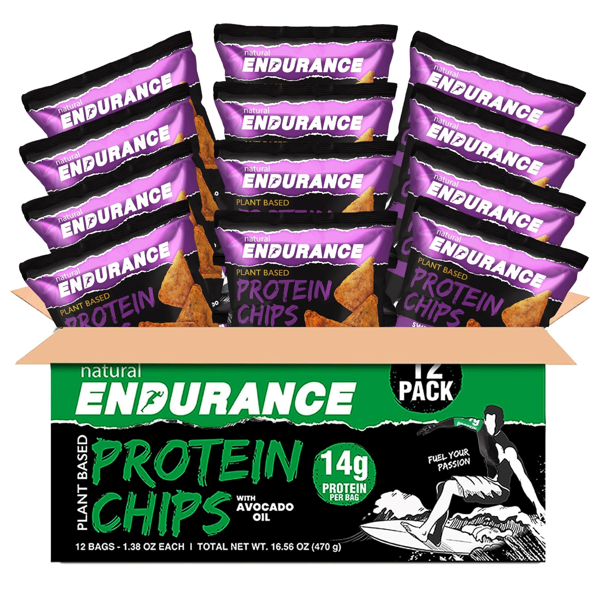 Natural Endurance Protein Chips on-the-go pack suited for active lifestyles