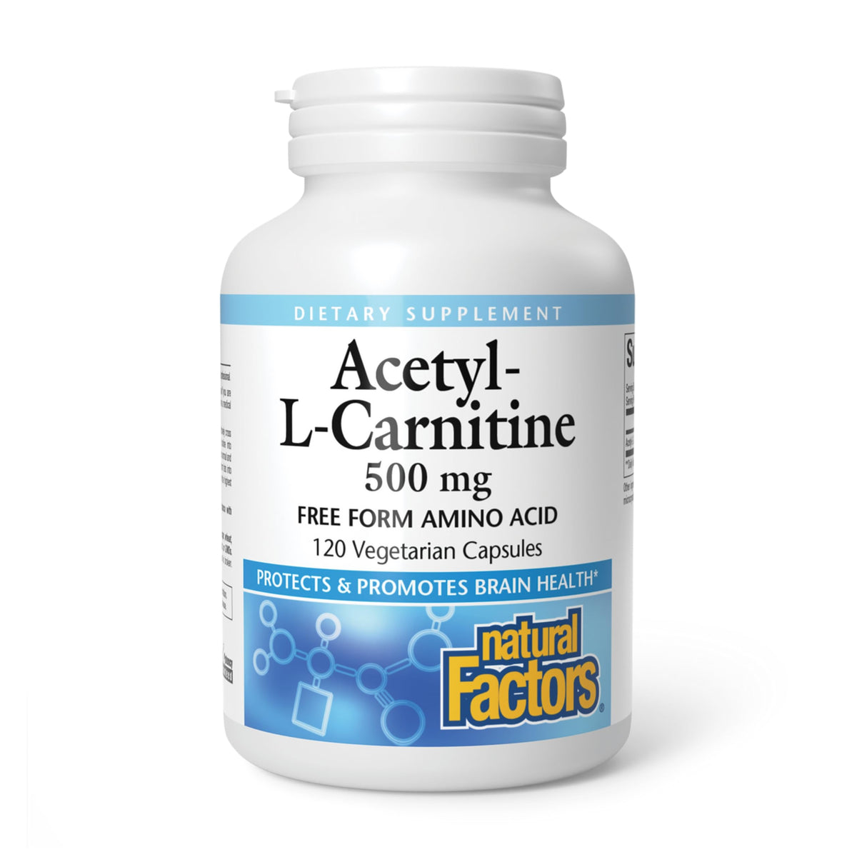 Natural Factors Acetyl L-Carnitine bottle promoting brain health and energy