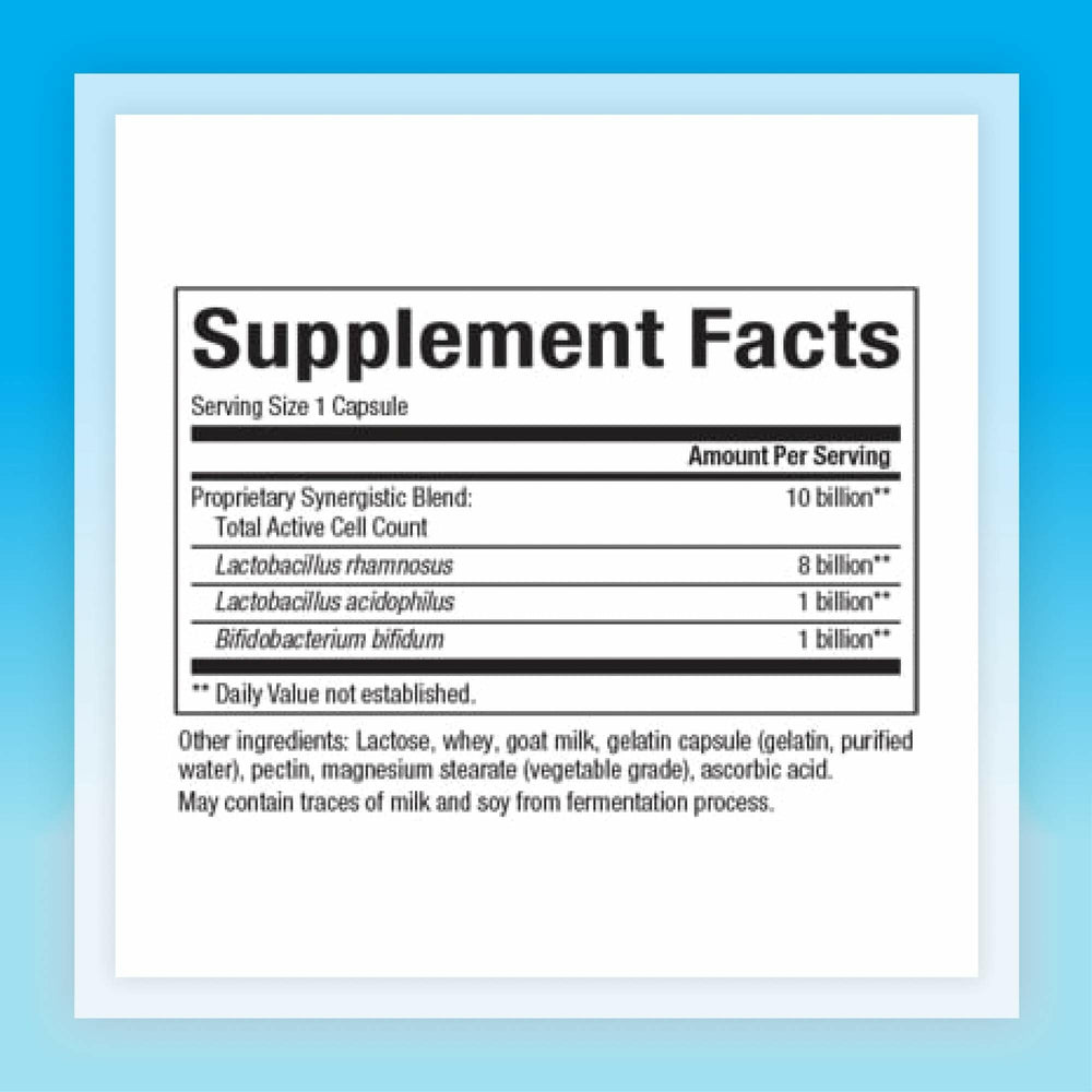 Natural Factors Acidophilus Bifidus bottle label close-up highlighting gluten-free and GMP-certified quality