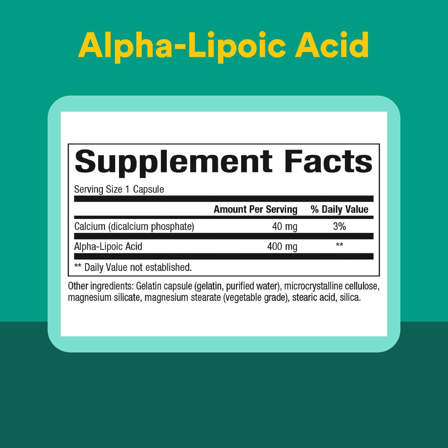 Natural Factors Alpha-Lipoic Acid bottle on a desk, suggesting daily use.