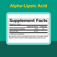Natural Factors Alpha-Lipoic Acid bottle on a desk, suggesting daily use.