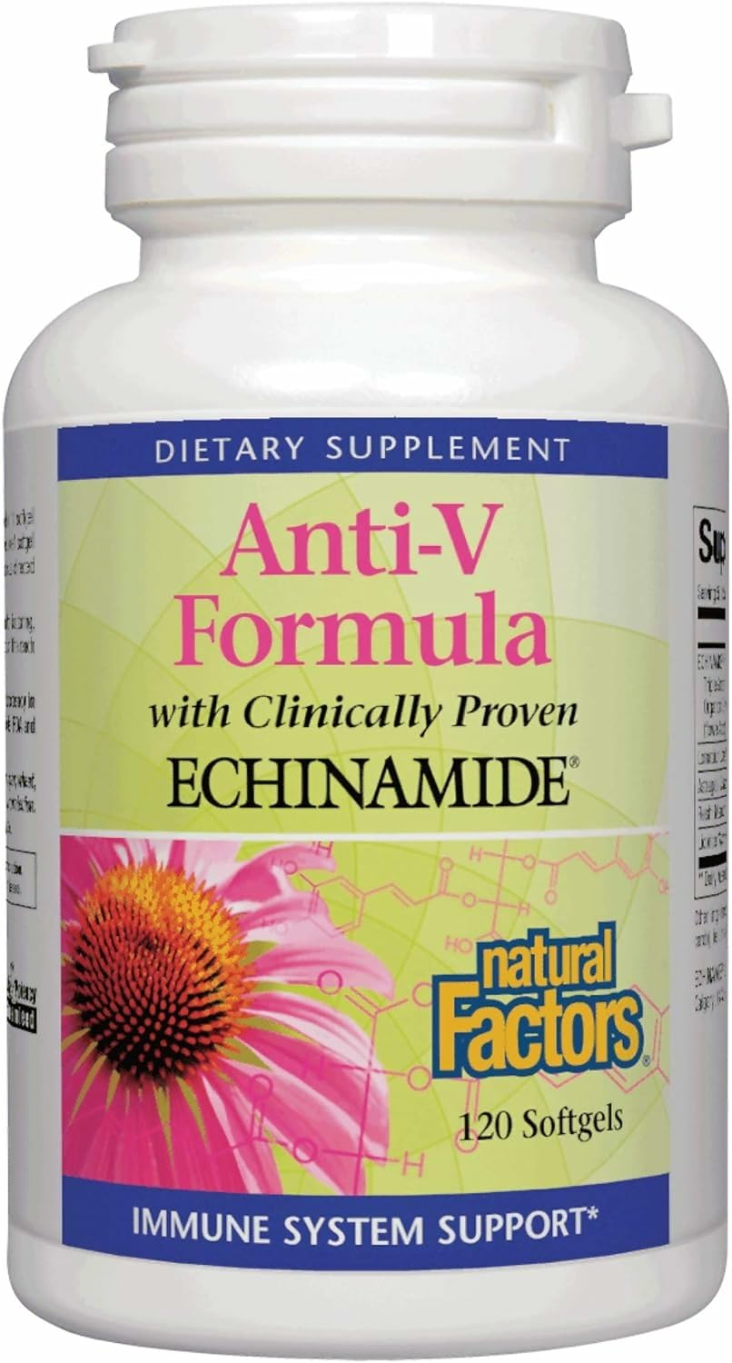 Natural Factors Anti-V Formula bottle label shows herbal immune support
