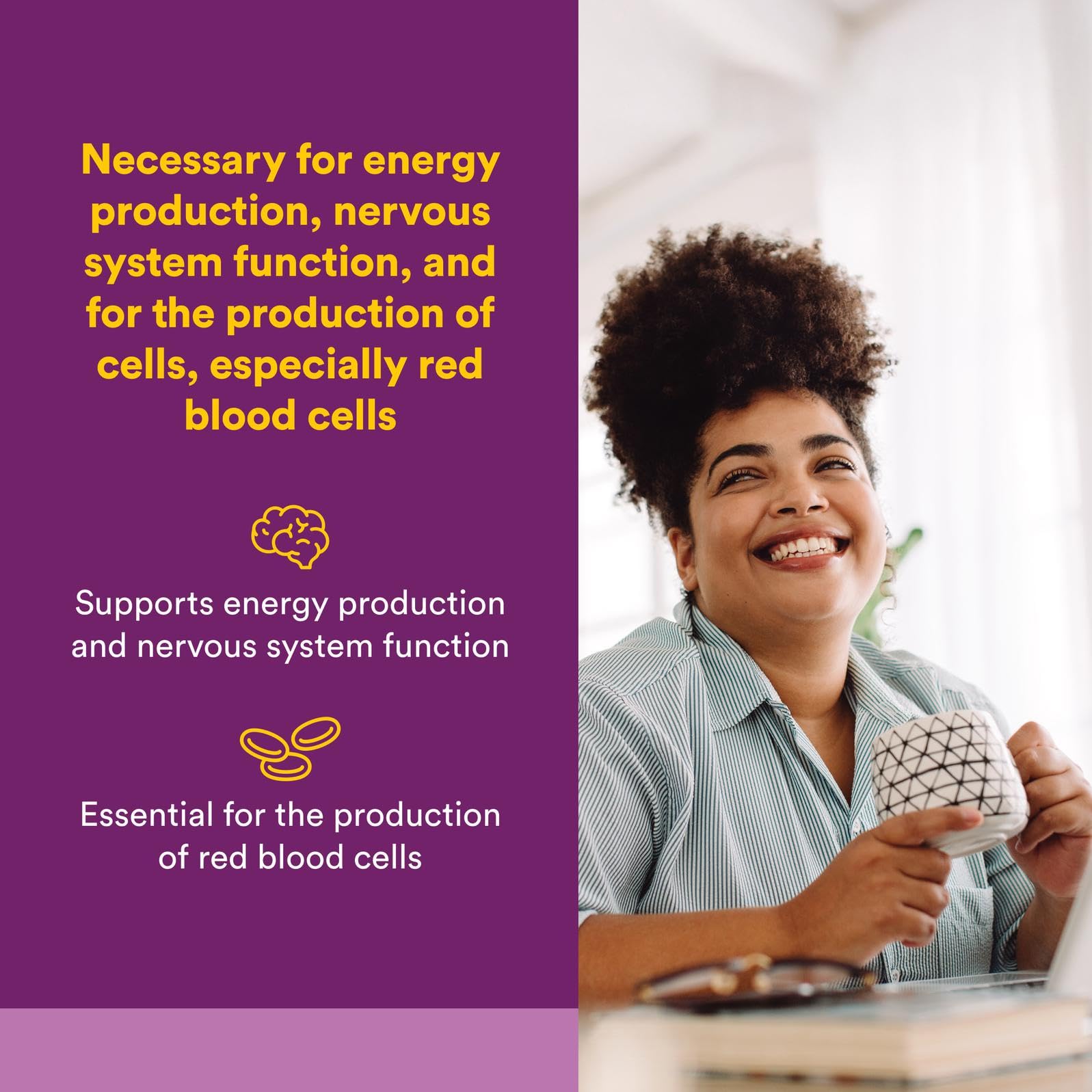 Natural Factors Vitamin B12 Cyanocobalamin 1000 mcg tablets back label with ingredients.