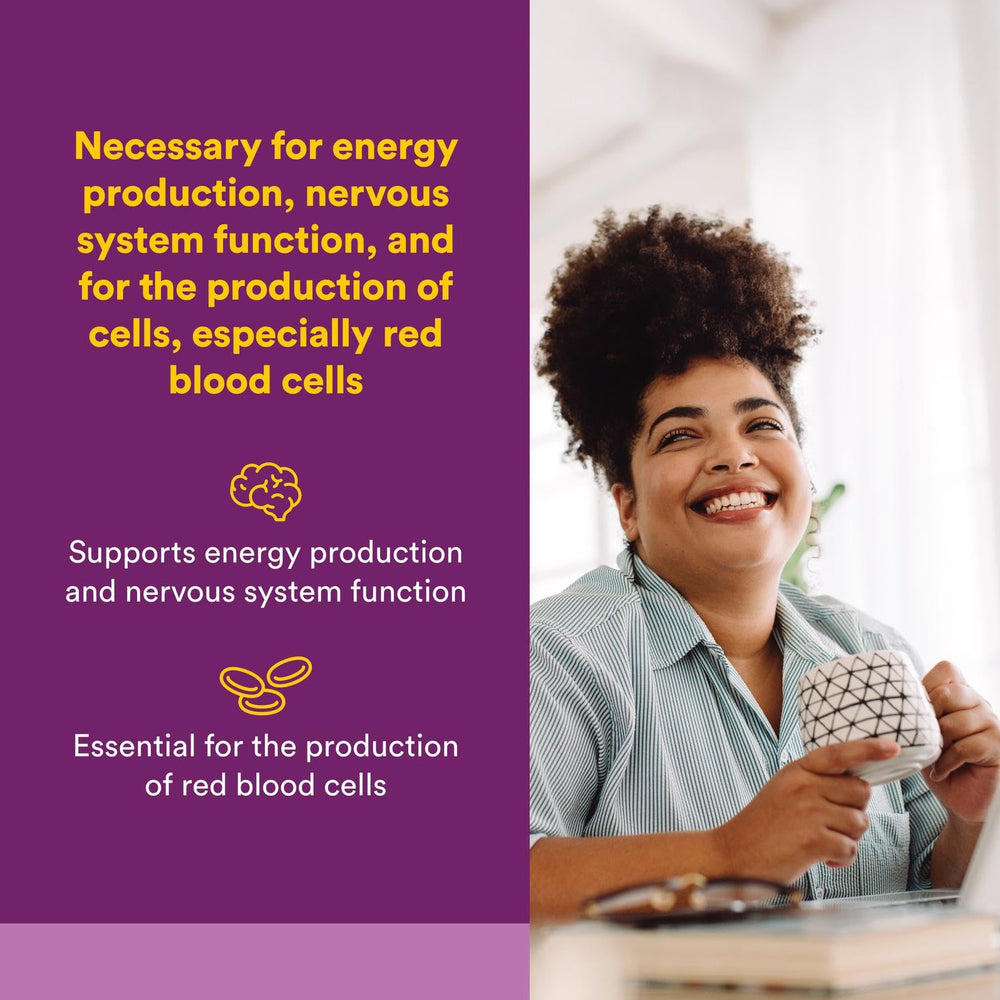 Natural Factors Vitamin B12 Cyanocobalamin 1000 mcg tablets back label with ingredients.