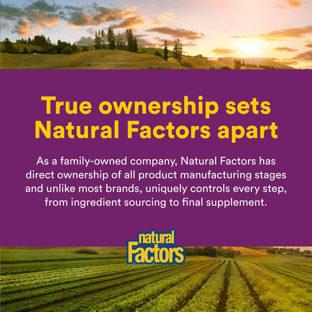 Natural Factors B12 1000 mcg tablets with third‑party testing for purity and potency.