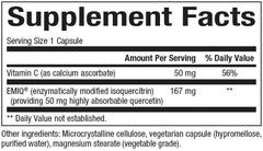 Natural Factors EMIQ quercetin capsules arranged for simple daily supplementation.