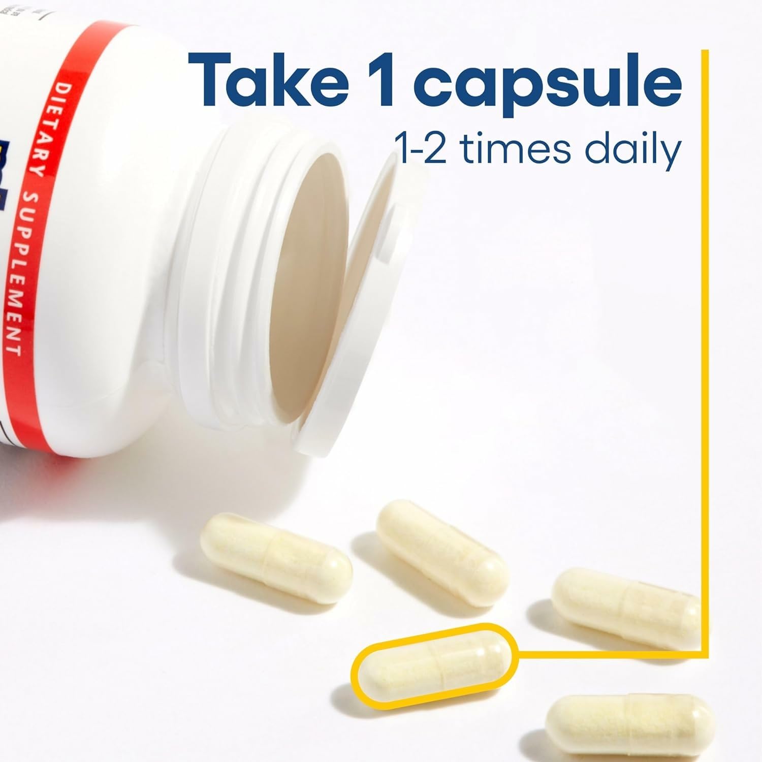 Natural Factors EMIQ bottle on shelf conveys trusted dietary supplement.