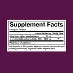 Natural Factors Celery Seed capsules in a bottle highlighting vegan formula.