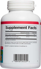 Natural Factors CherryRich bottle side highlights 90 softgels for daily antioxidant support.