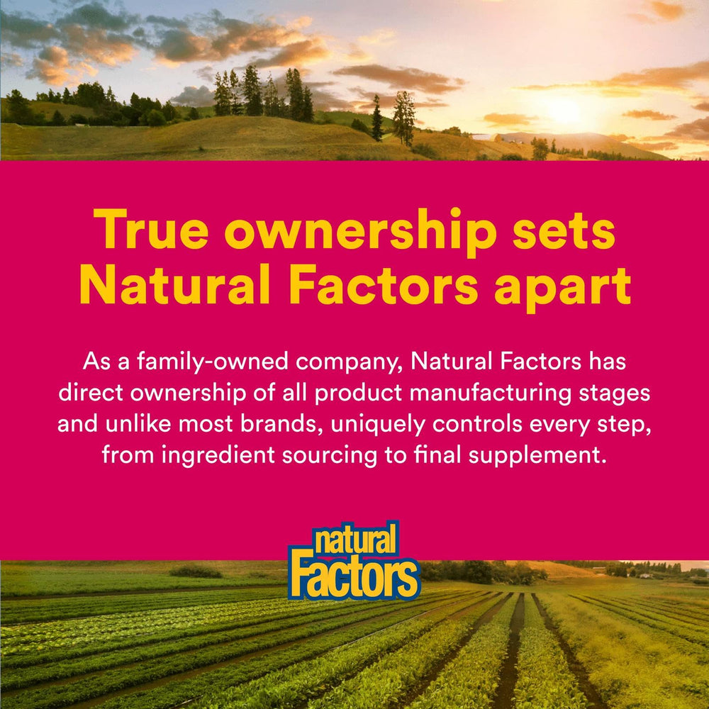 Natural Factors CherryRich store display suggests premium antioxidant option for daily wellness.