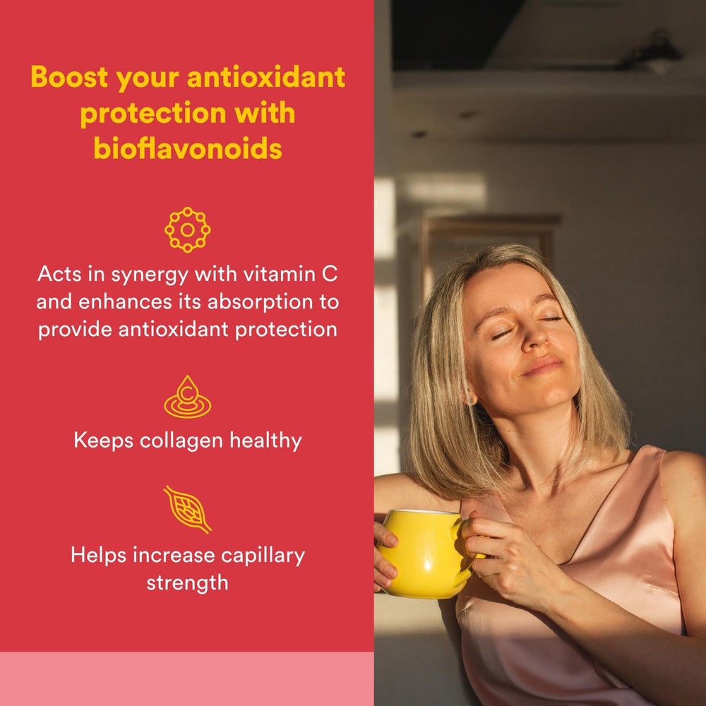 Capsules of Natural Factors Citrus Bioflavonoids 650mg ready for daily use.