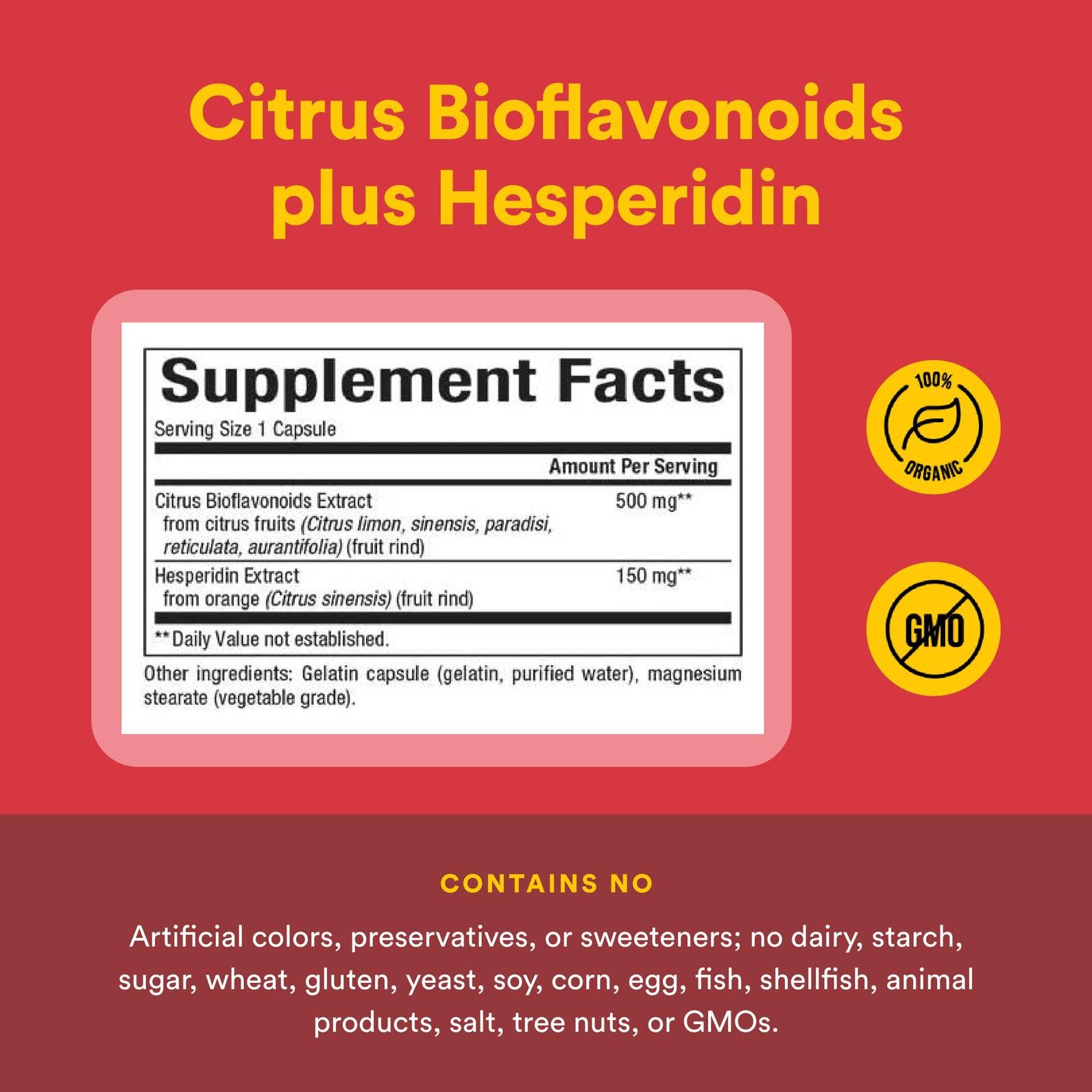 Natural Factors Citrus Bioflavonoids capsules ready for daily use.