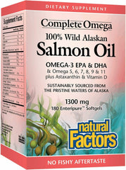 Natural Factors Complete Omega bottle with softgels, convenient daily heart and brain health support