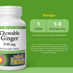 Natural Factors ginger root image underscoring high-quality ingredient.
