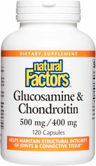 Natural Factors Glucosamine & Chondroitin bottle pour supports joint health and mobility.