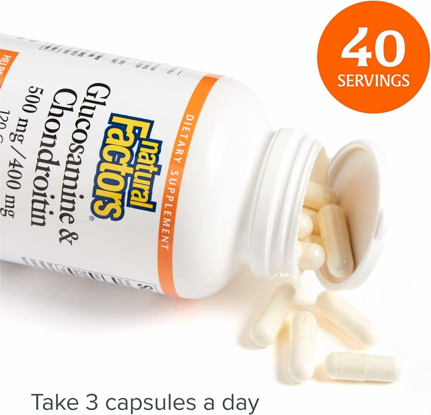 Natural Factors Glucosamine & Chondroitin daily-use setup ready for continued supplementation.