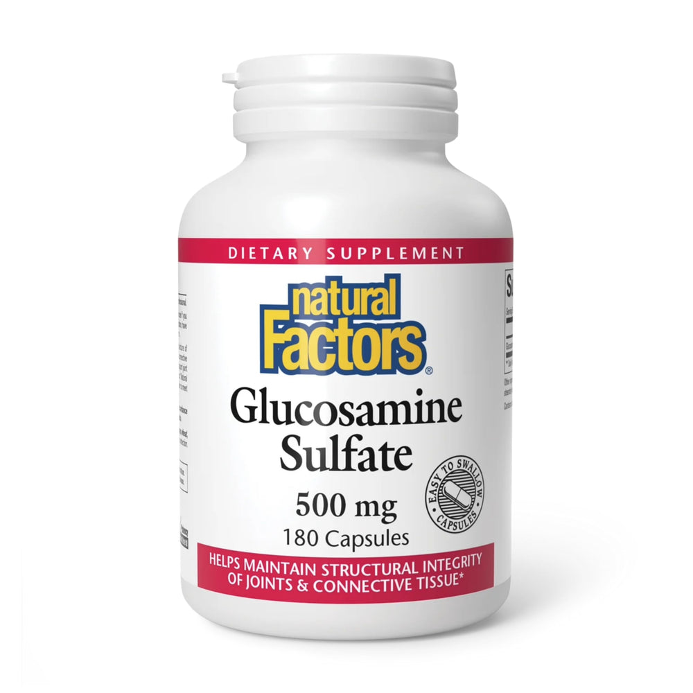 Natural Factors Glucosamine Sulfate bottle front showing product for joint support