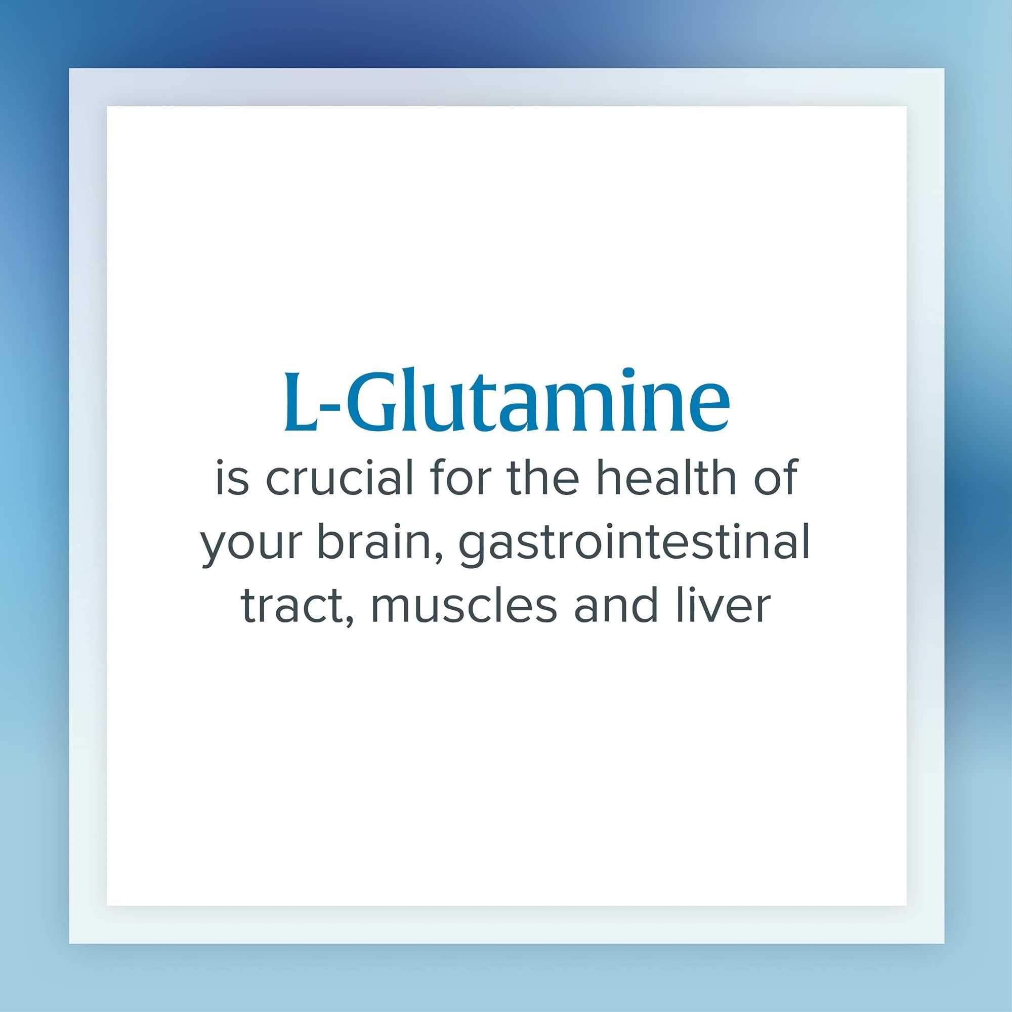 Natural Factors L-Glutamine powder option shown for mixing into drinks