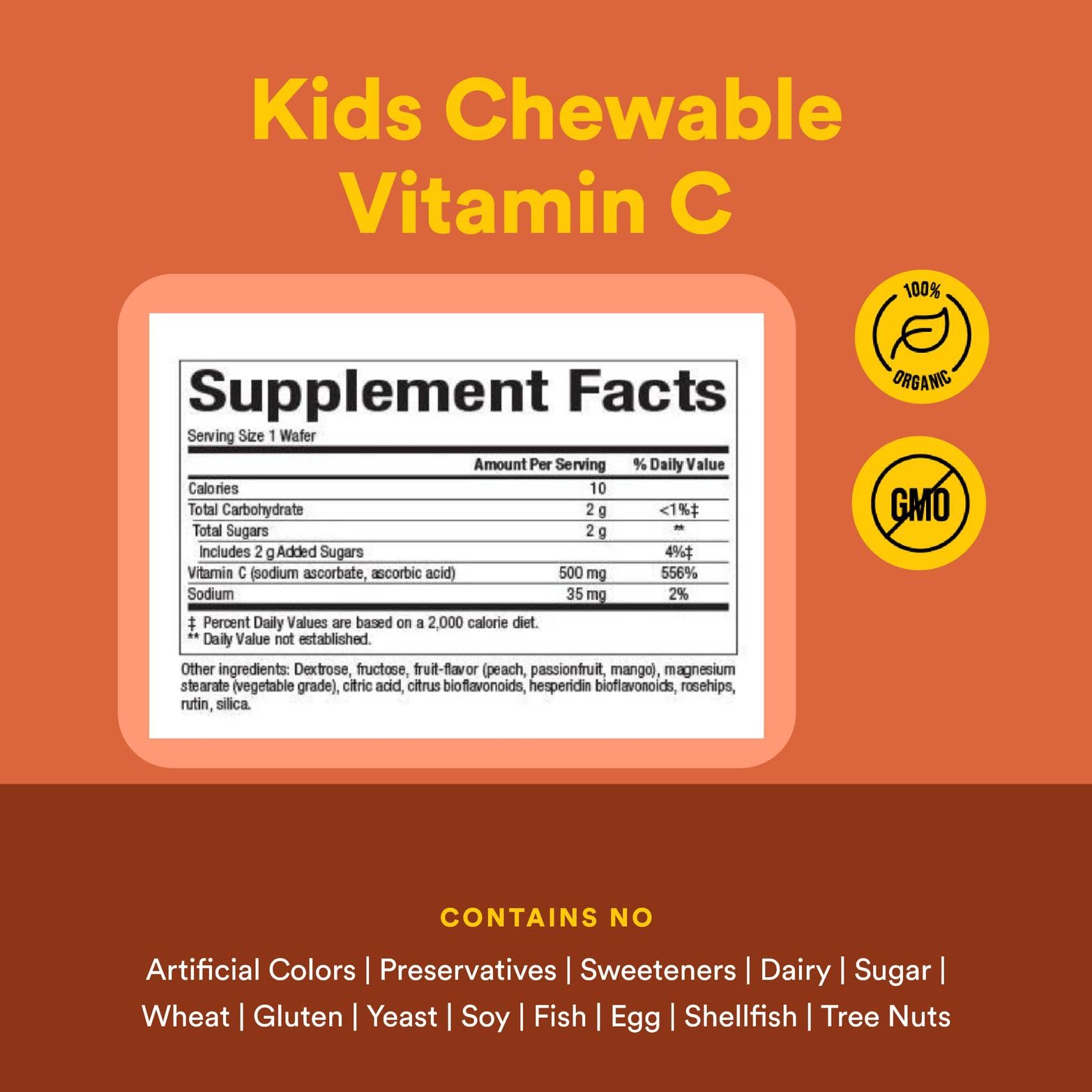 Natural Factors Kids Vitamin C wafers serving idea for daily routine