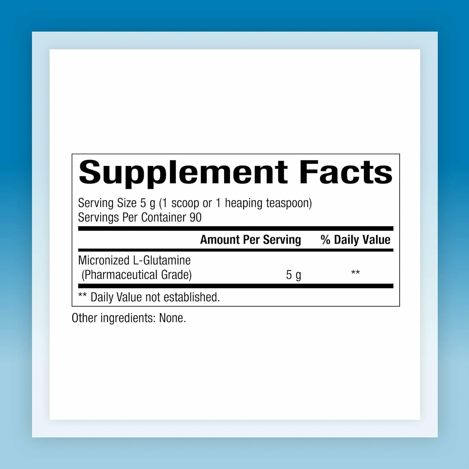Natural Factors L-Glutamine powder scoop for easy daily dose supporting gut and muscle health.