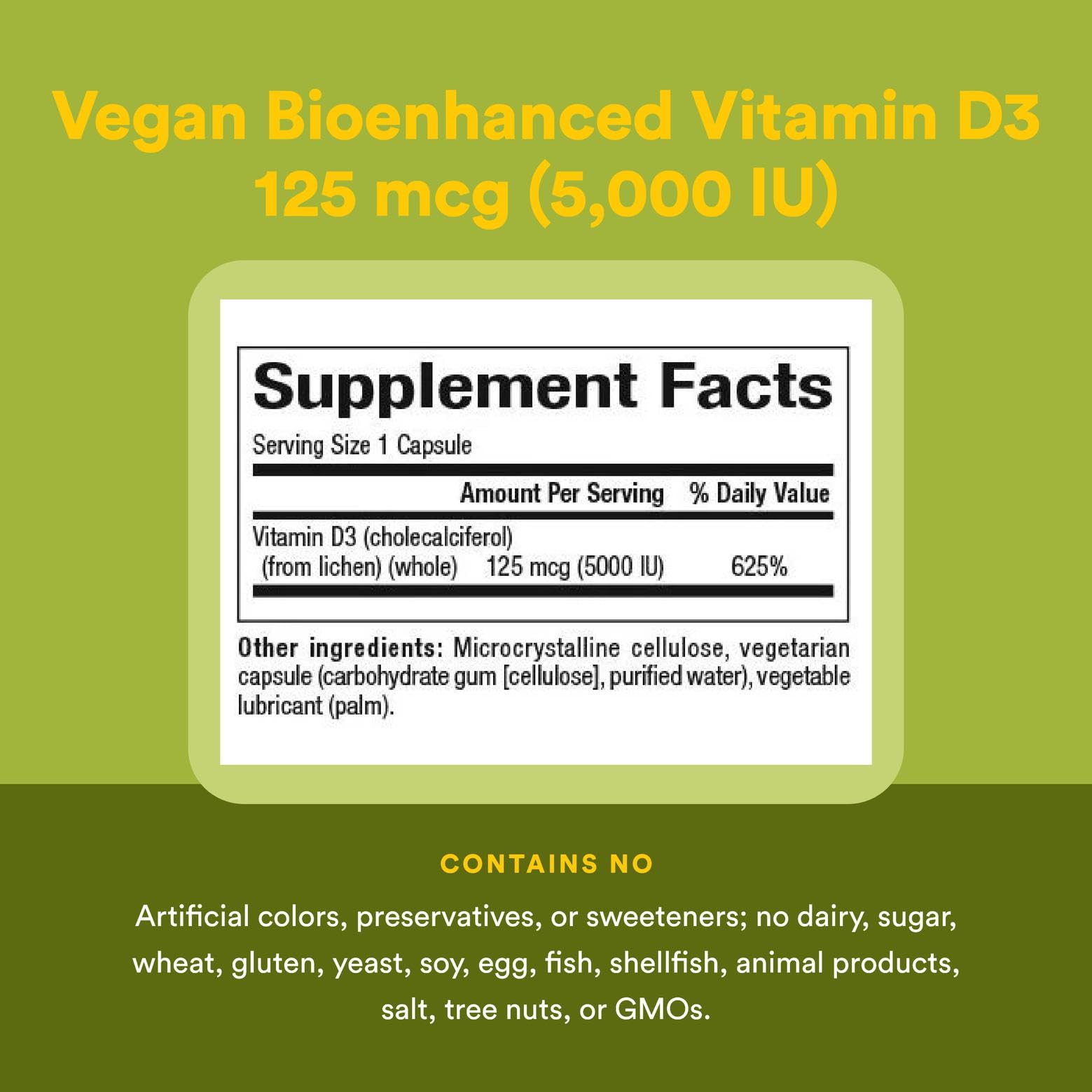 Lichen source for Natural Factors D3 with sustainable harvest notes