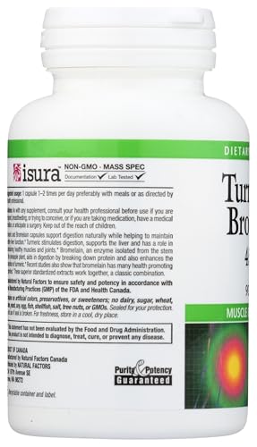 Natural Factors liver and digestion support scene with turmeric bromelain