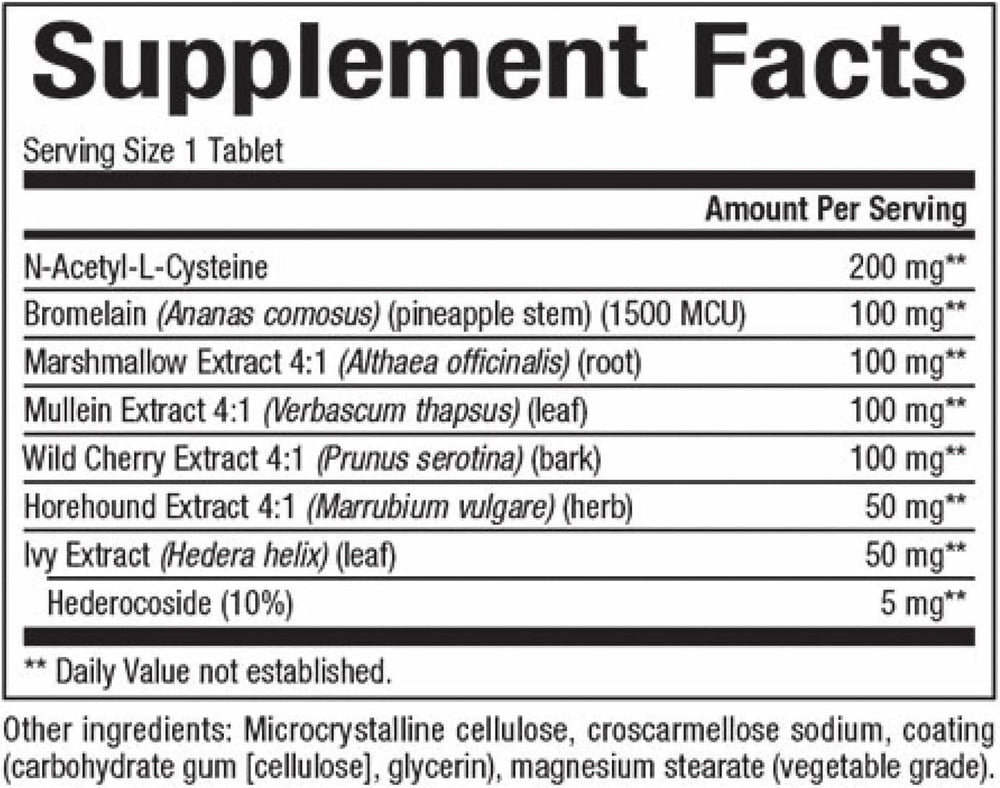 Front label of Natural Factors bottle highlighting respiratory health blend