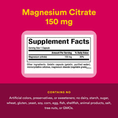 Natural Factors Magnesium Citrate bottle with glass promotes daily wellness
