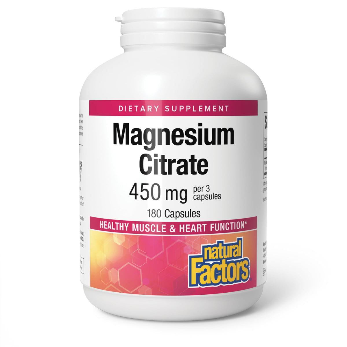 Natural Factors Magnesium Citrate 150 mg bottle supports daily muscle function