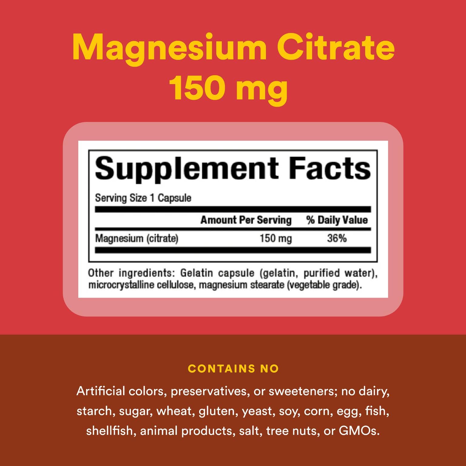 Natural Factors Magnesium Citrate capsules closeup shows easy-to-swallow form