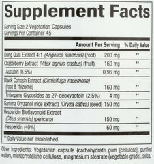 MenoSense Veg-Capsules being poured for easy daily use.