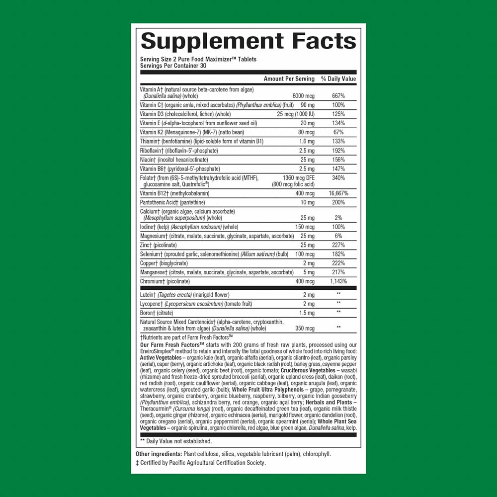 Natural Factors men's multivitamin tablets in close-up view.