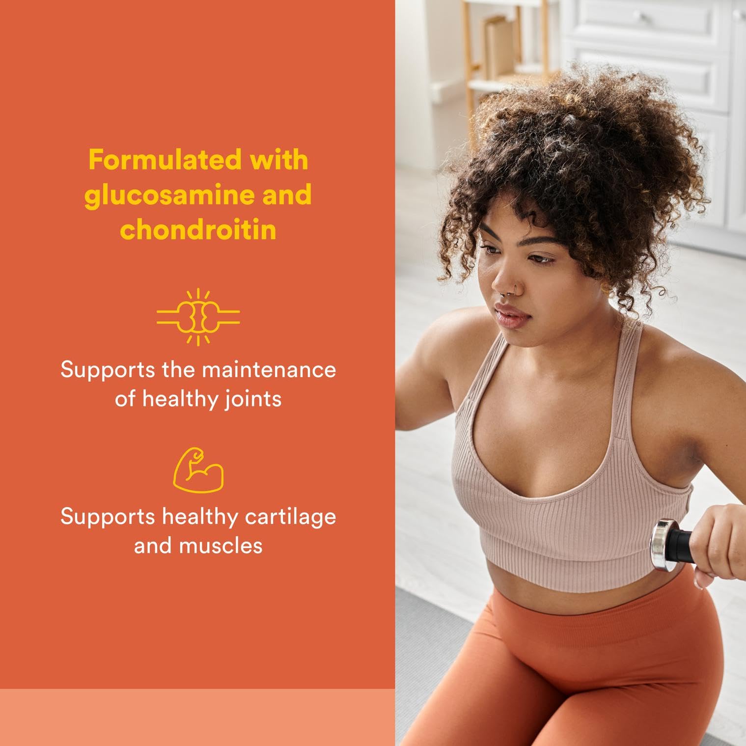 Natural Factors MSM bottle side view shows 180 capsules for daily routine.