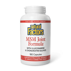 Natural Factors MSM Joint Formula bottle front signaling daily joint support.