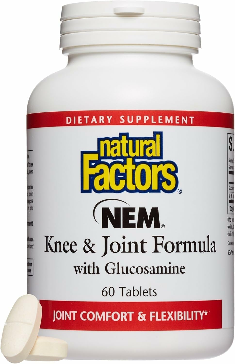 Natural Factors NEM Knee & Joint bottle front view supports daily joint comfort