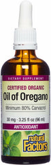 Natural Factors Oil of Oregano bottle with dropper for easy daily dosing and immune support