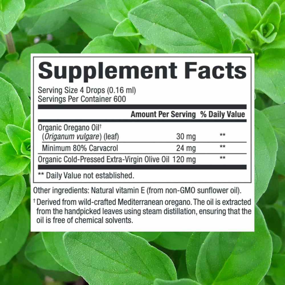 Natural Factors Oil of Oregano steam distilled oil with high carvacrol concentration