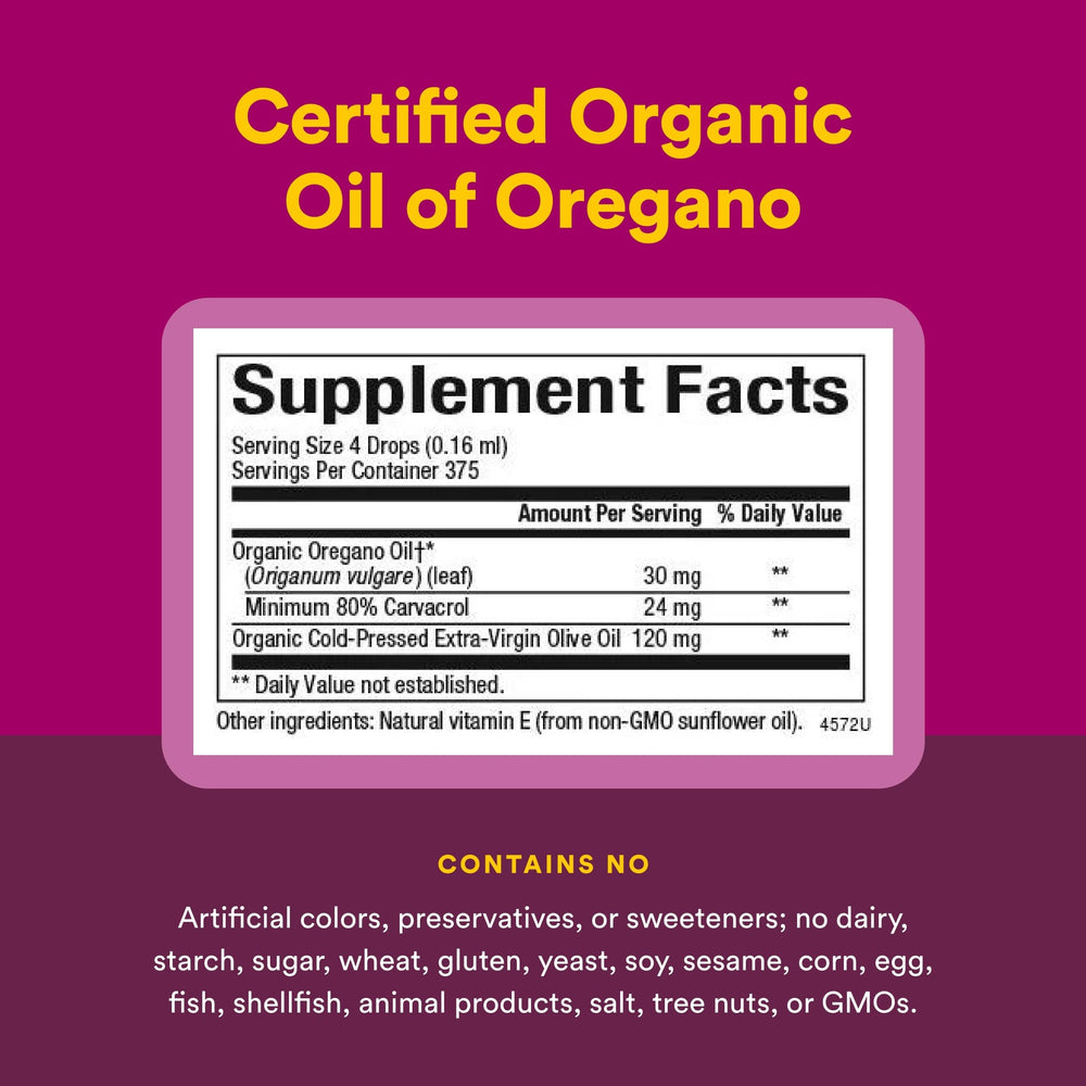 Natural Factors Oil of Oregano olive oil blend for easy swallowing